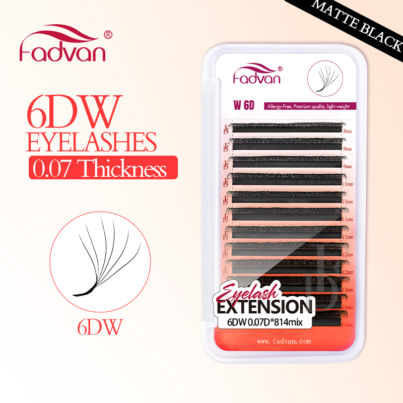 Eyelash Extension Human Hair - FADVAN Real 6D W rzęsy 0,07
