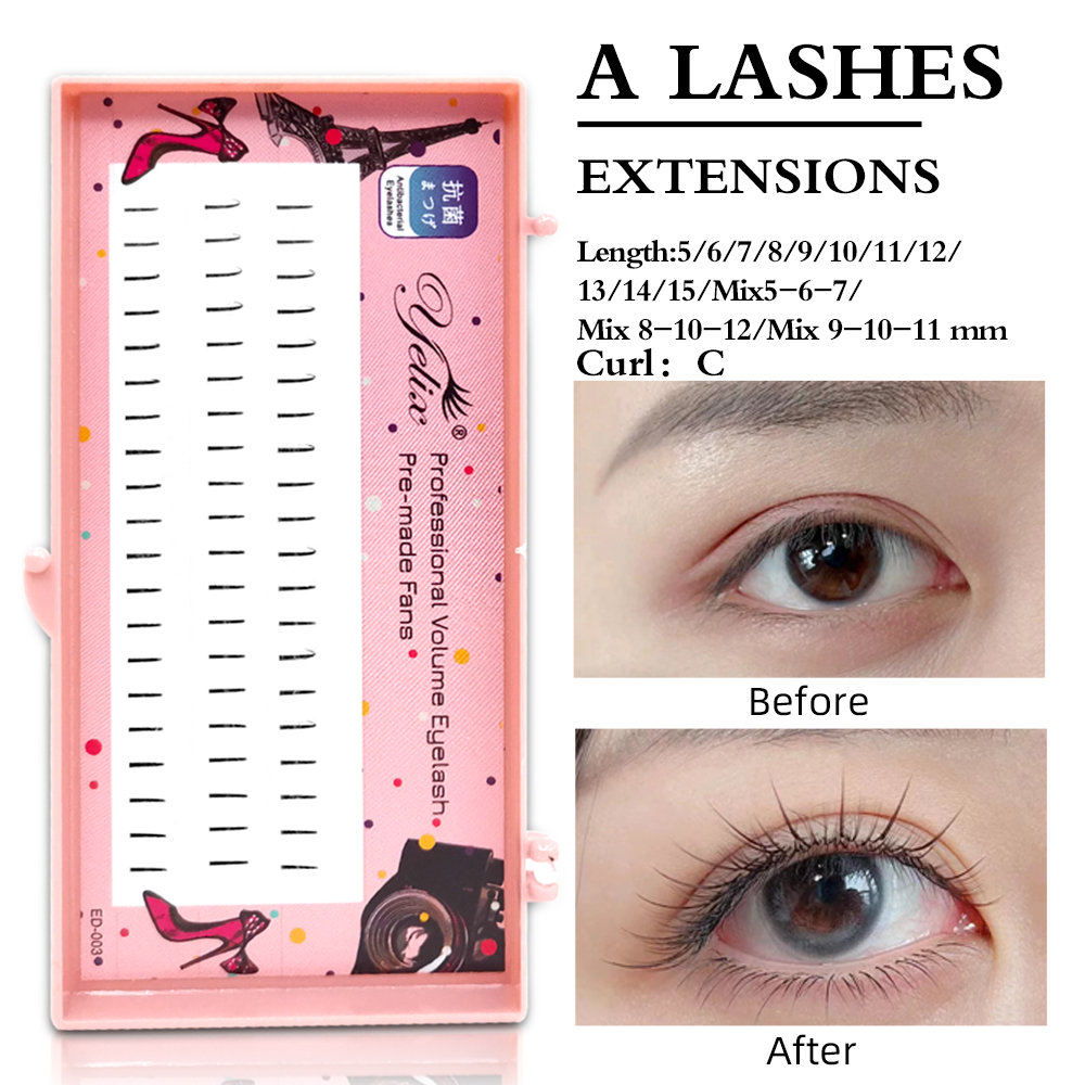 Eyelash Extension Individual - Yelix Naturalne Miękkie Pojedyncze Rzęsy Comic