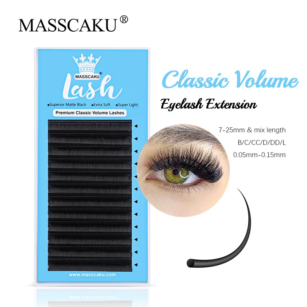 Eyelash Extension Remover At Home - MASSCAKU 0.05/0.07/0.10/0.15mm klasyczne regularne przedłużanie rzęs