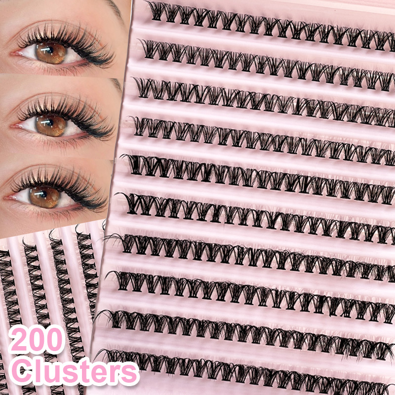 Eyelash Extension Individual - Rzęsy pojedyncze, kępki rzęs 8-16mm, 200