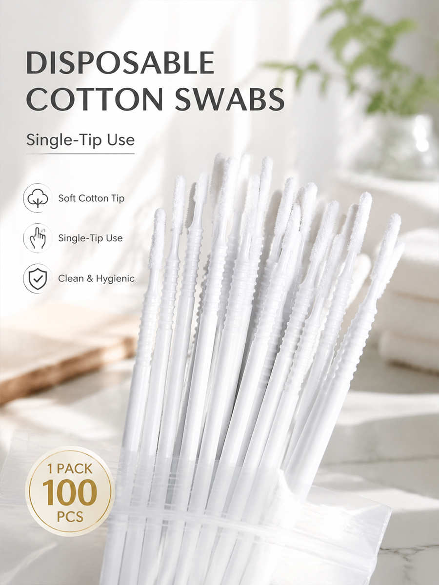 Eyelash Extension Remover - Jednorazowe długie waciki kosmetyczne do przedłużania
