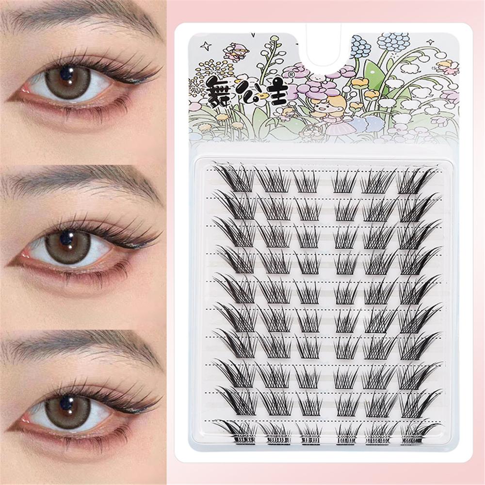 Eyelash Extension Wet Look - 60/100 szt. Naturalne kępki rzęs Fairy