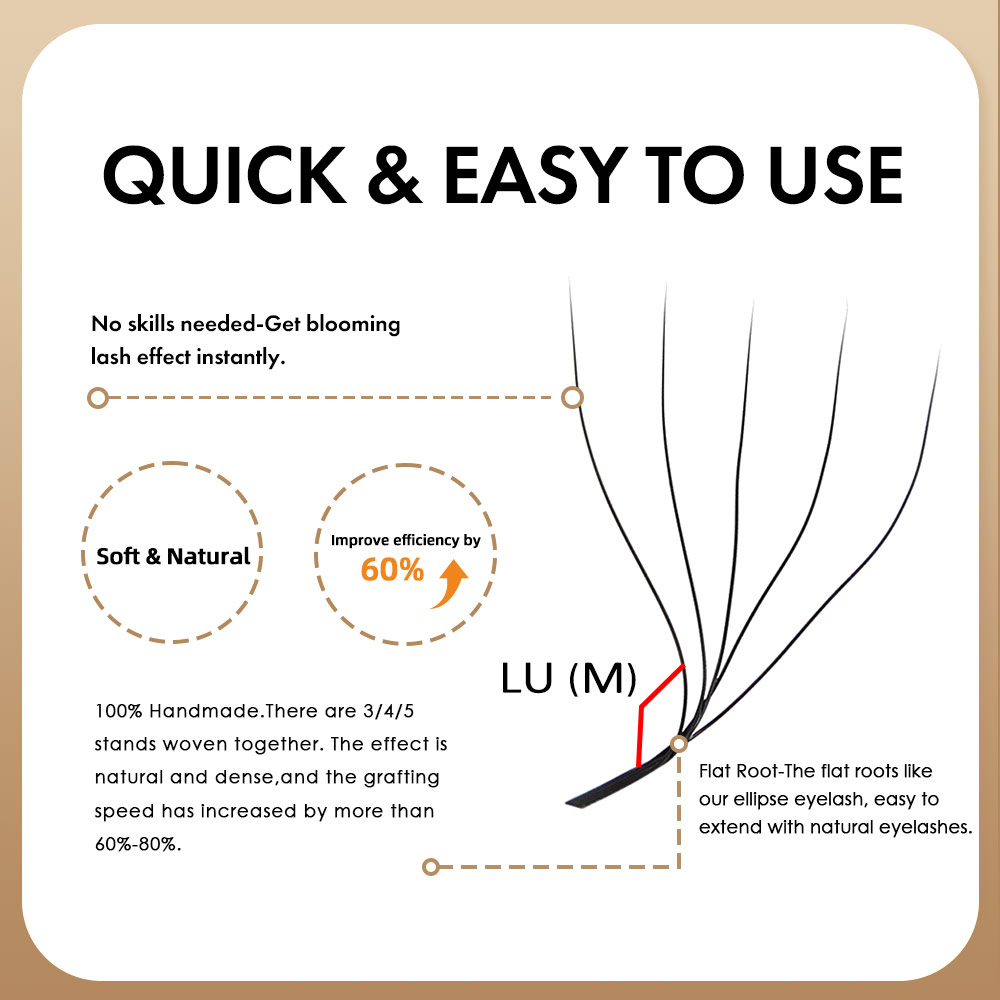 MASSCAKU L LU M Curl YY/W Shap – Eyelash Extension Human Hair recenzja i cena