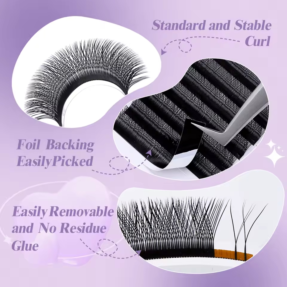 WENDY 2D YY Shape C/D Curl Eya – Eyelash Extension Human Hair recenzja i cena