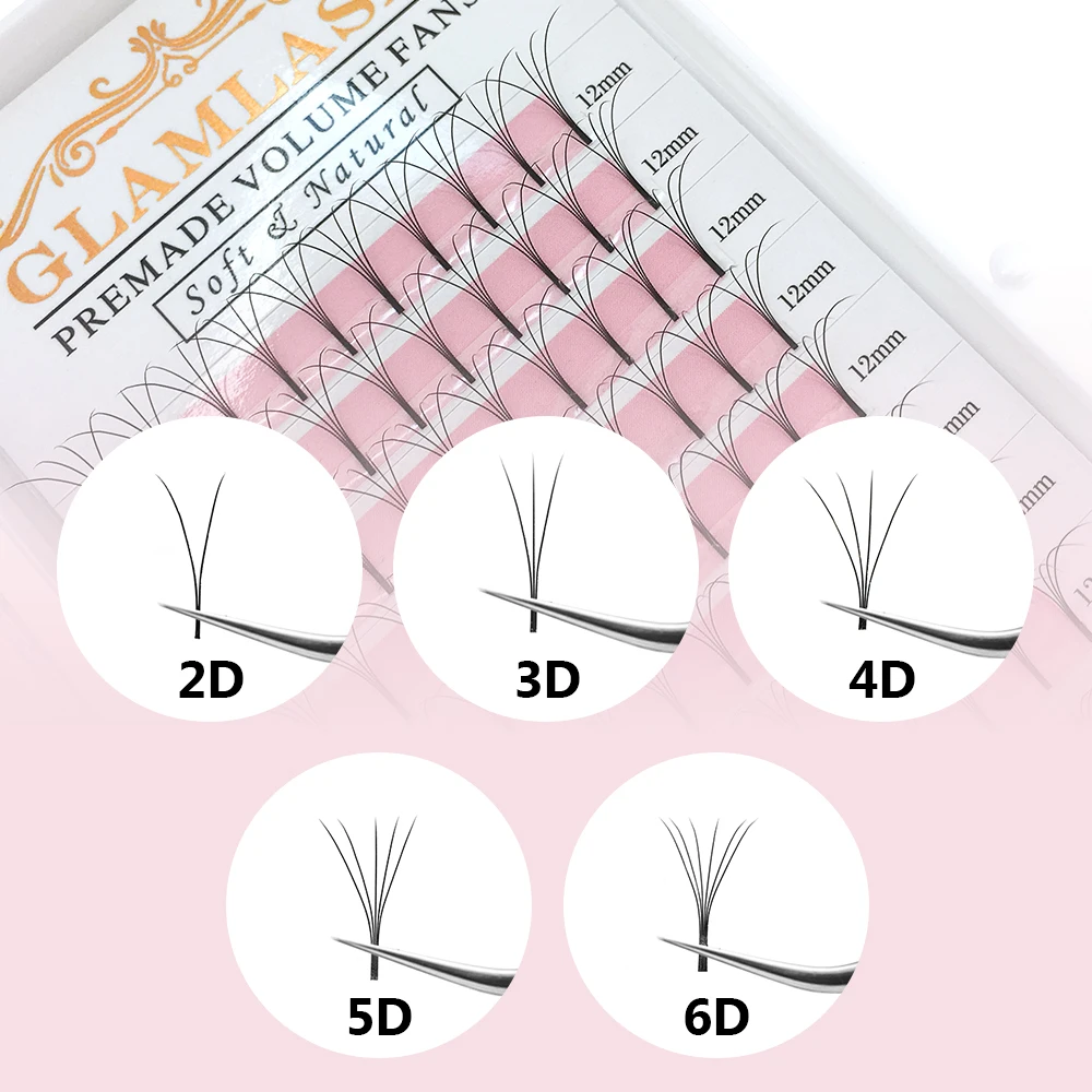 GLAMLASH 2D-6D gotowe wachlarz – Eyelash Extension Korea Natural recenzja i cena