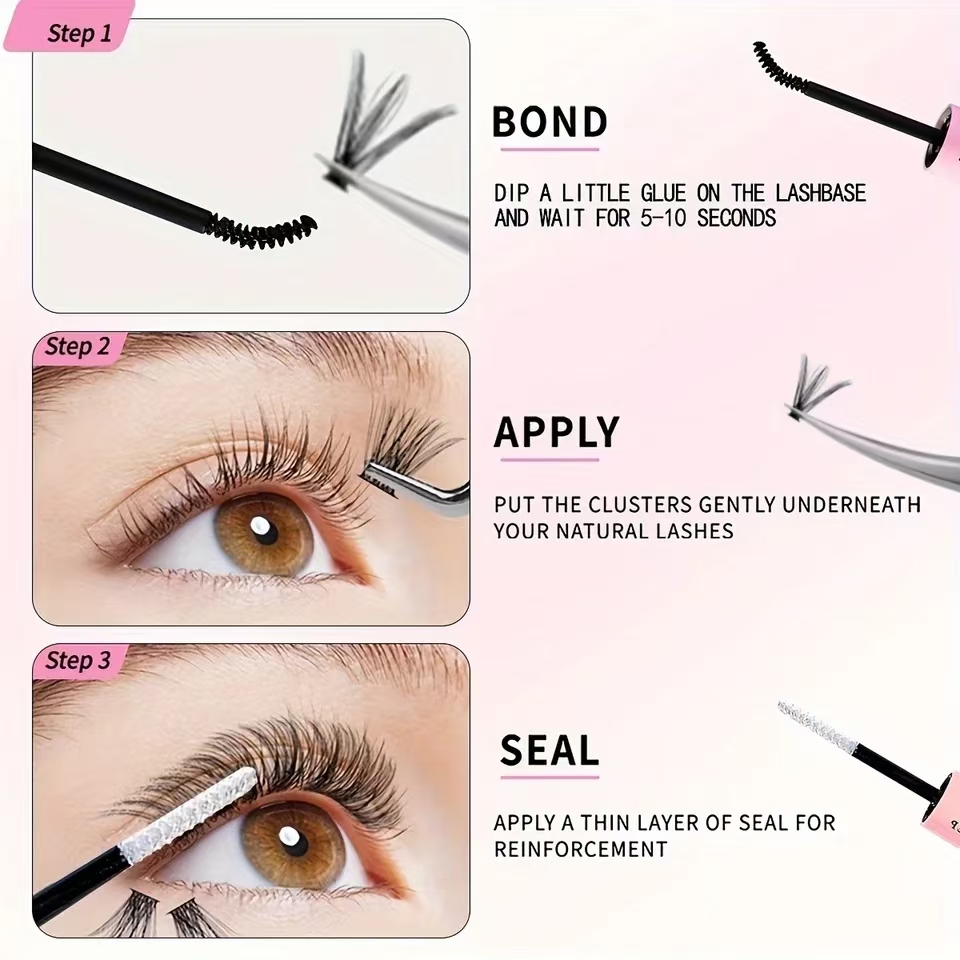 QIUNING Zestaw Kępek Rzęs Mang – Eyelash Extension Wet Look recenzja i cena