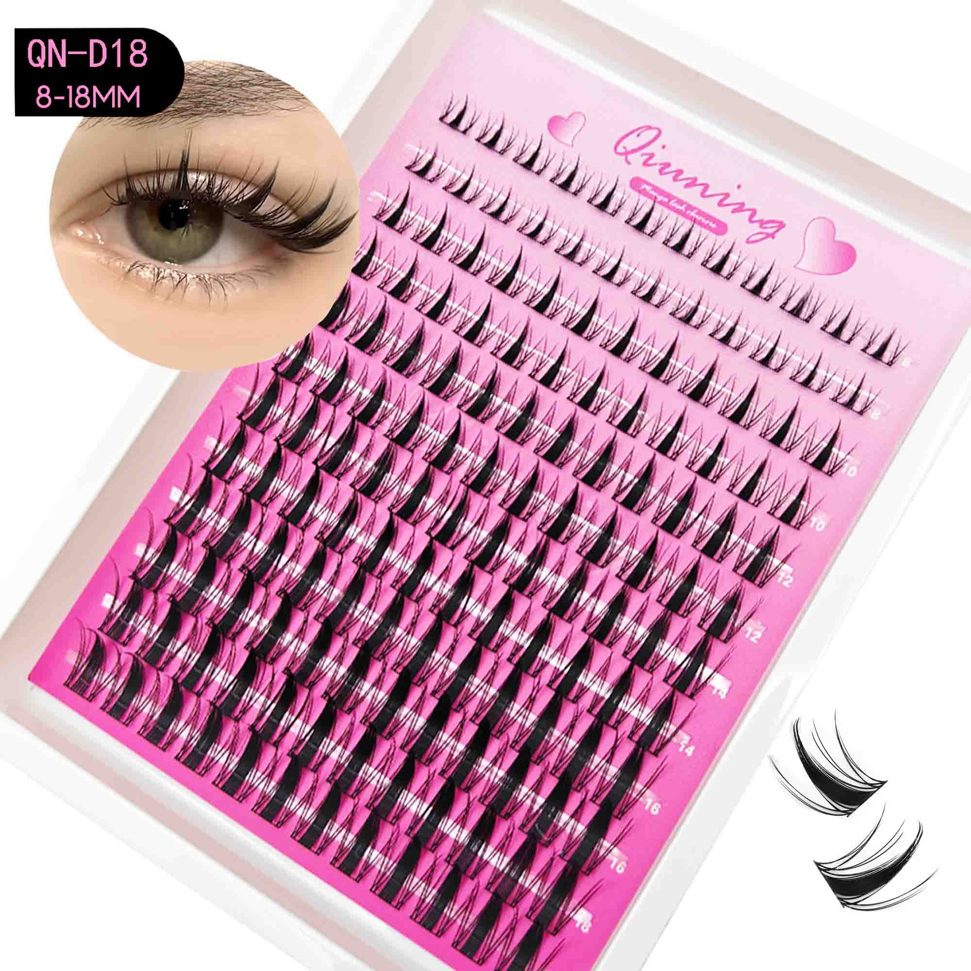 QIUNING Zestaw Kępek Rzęs Mang – Eyelash Extension Wet Look recenzja i cena