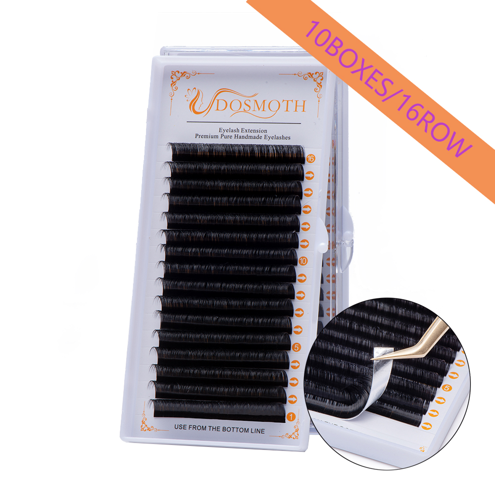 DOSMOTH 10 pudełek 16 rzędów 7 – Eyelash Extension Human Hair recenzja i cena