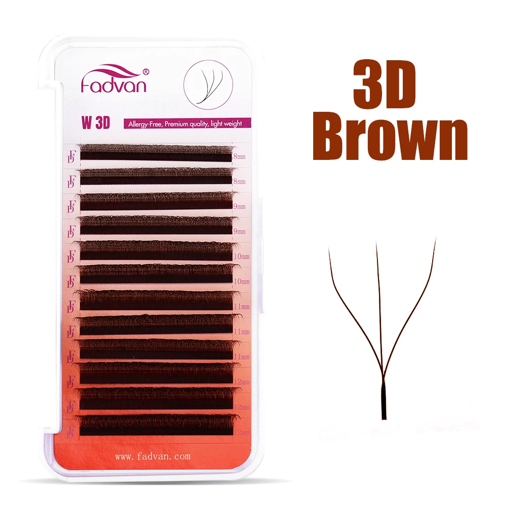 FADVAN Brown 3D/4D W Shape D C – Eyelash Extension Last recenzja i cena